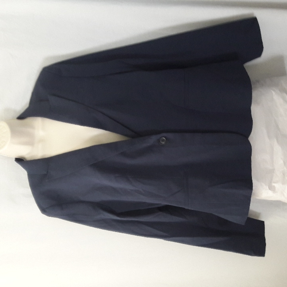 Banana Republic Women Navy Classic Fit Blazer Jacket Size 16 Trendy Ital…